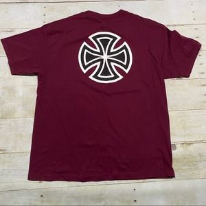 Independent burgundy shirt
